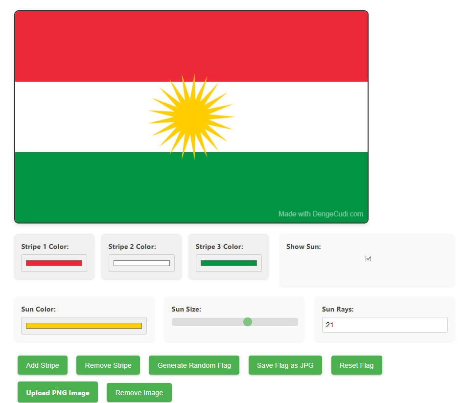 Kurdish Flag Designer preview